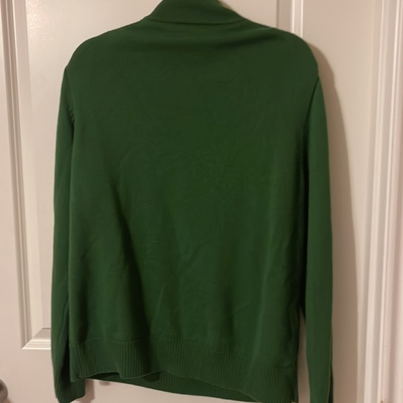 J. Crew merino wool 1/4 zip pullover. Size XL. Emerald green - Picture 4 of 4